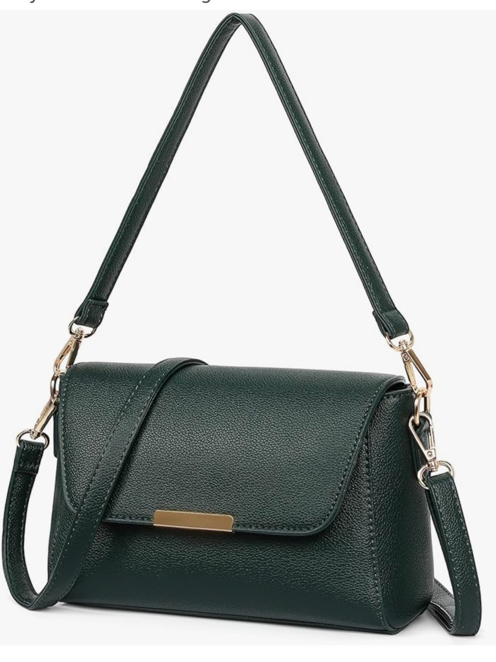 Dark Green PU Leather Crossbody Purse